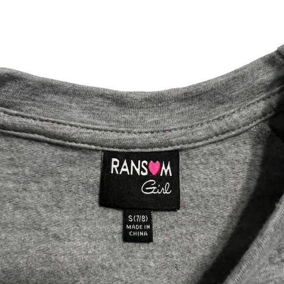 Ransom Girl S (7/8) Gray Sparkly Unicorn Sweatshirt - Picture 5 of 5